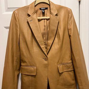 DKNY size 6 Lambskin leather rare find vintage jacket